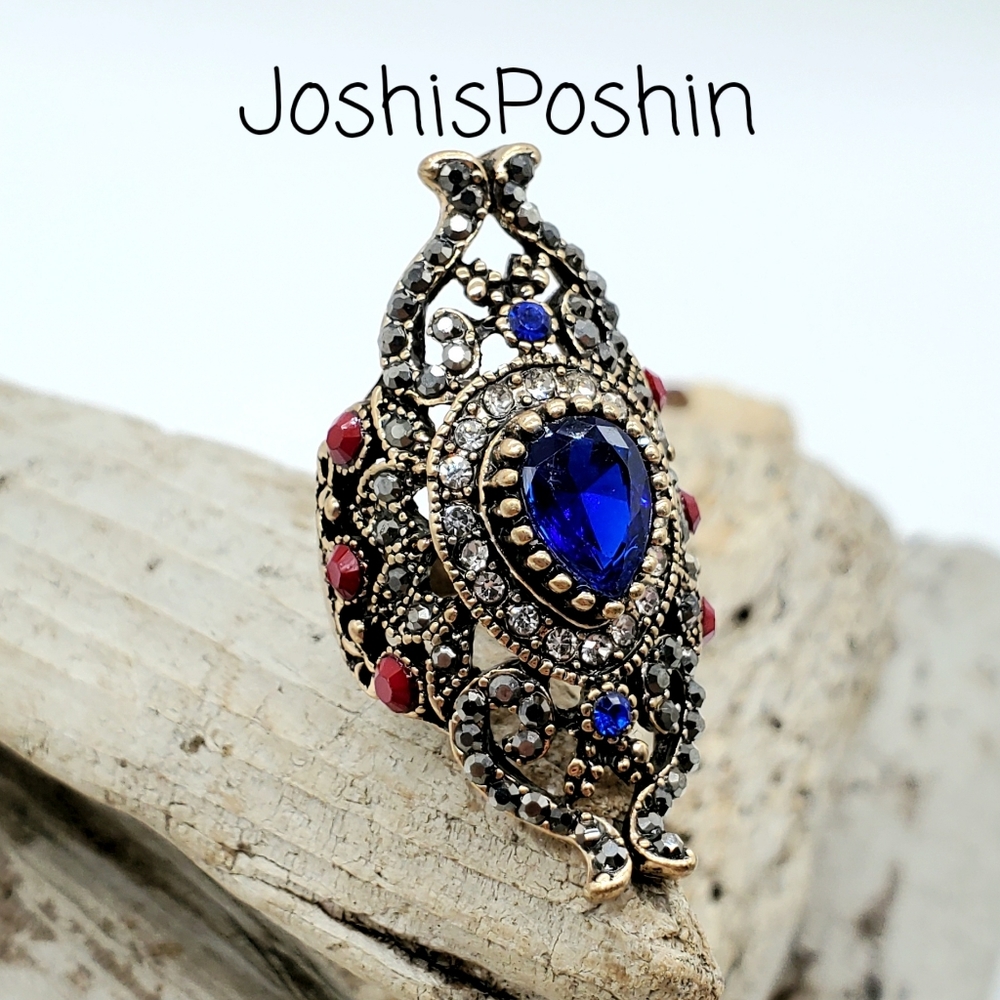 18k gold boho vintage turkish ring size 6.5